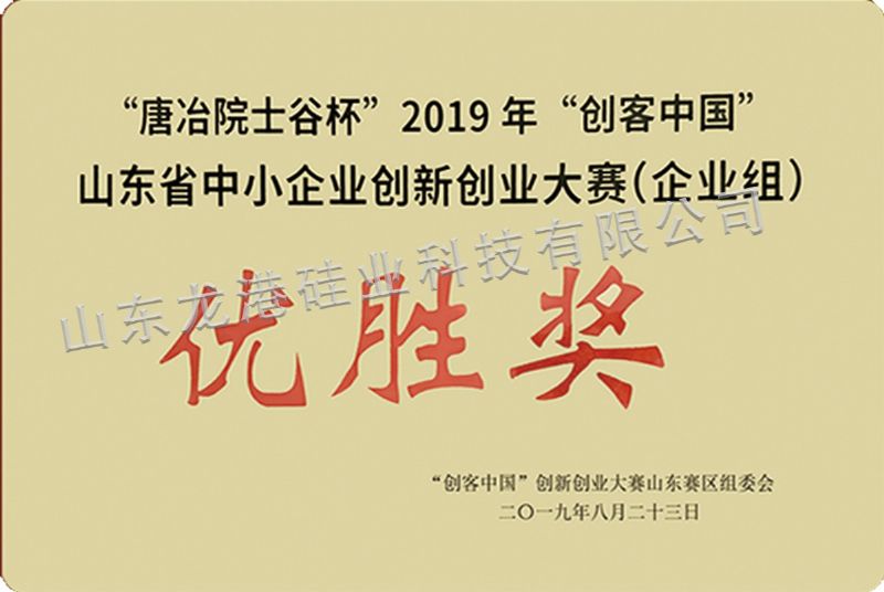 "Tangye academician Valley Cup" 2019 "maker China" Shandong SME innovation and entrepreneurship competition winner Award