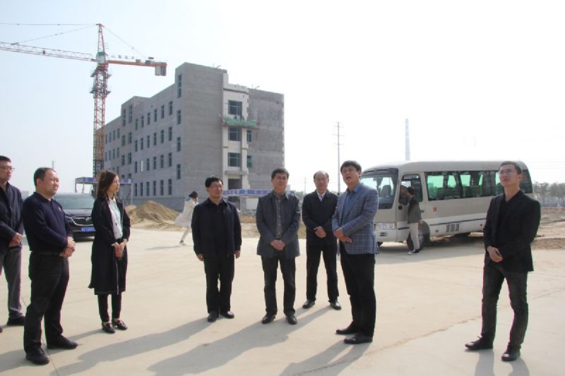 潍坊市重点项目督导组到龙港新材料公司督导重点项目建设推进情况