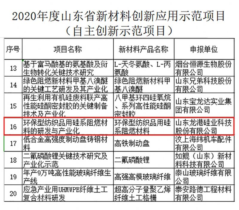 律回春晖渐 万象始更新—龙港阻燃材料入选省新材料创新应用示范项目！